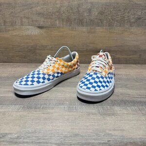 Vans Multi Color Checkerboard Canvas Low Top Lace Up Sneakers Men's Size 11